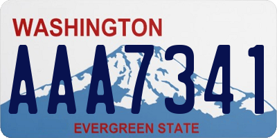 WA license plate AAA7341