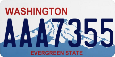 WA license plate AAA7355