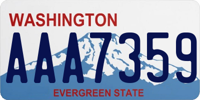 WA license plate AAA7359