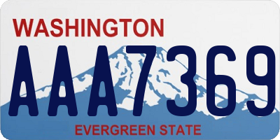 WA license plate AAA7369