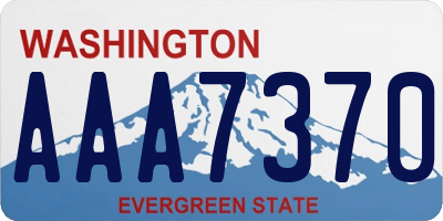 WA license plate AAA7370