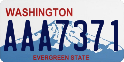 WA license plate AAA7371