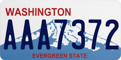 WA license plate AAA7372