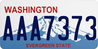 WA license plate AAA7373