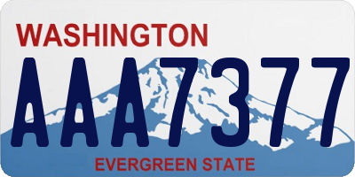 WA license plate AAA7377