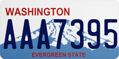 WA license plate AAA7395