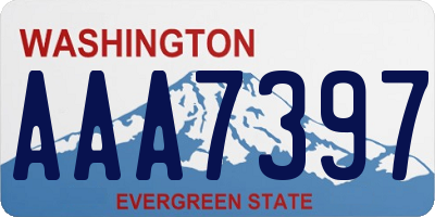 WA license plate AAA7397