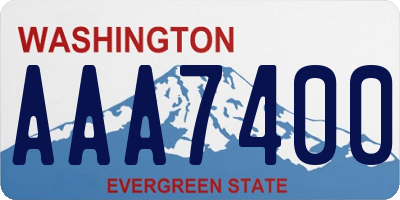 WA license plate AAA7400