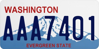 WA license plate AAA7401