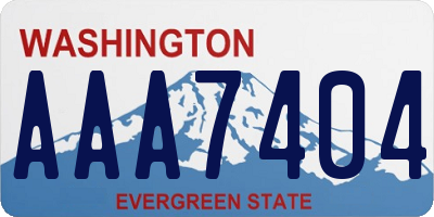 WA license plate AAA7404