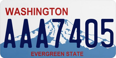 WA license plate AAA7405