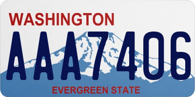 WA license plate AAA7406