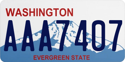 WA license plate AAA7407