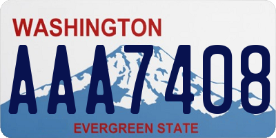 WA license plate AAA7408
