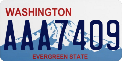 WA license plate AAA7409