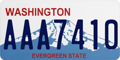 WA license plate AAA7410