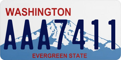 WA license plate AAA7411