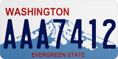 WA license plate AAA7412