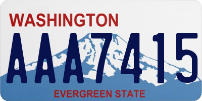 WA license plate AAA7415