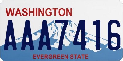 WA license plate AAA7416