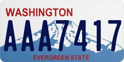 WA license plate AAA7417