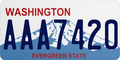 WA license plate AAA7420
