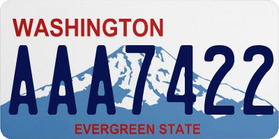 WA license plate AAA7422