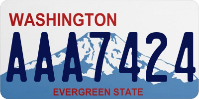 WA license plate AAA7424