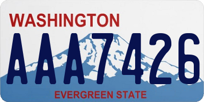 WA license plate AAA7426