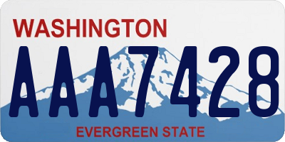 WA license plate AAA7428