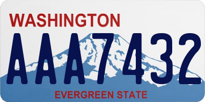 WA license plate AAA7432