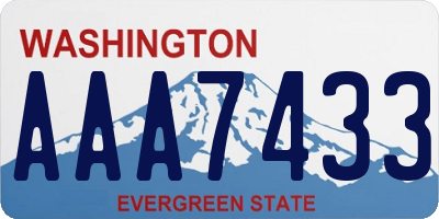 WA license plate AAA7433