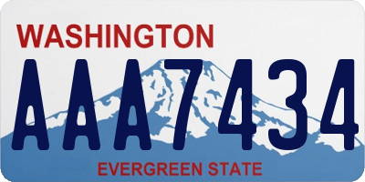 WA license plate AAA7434