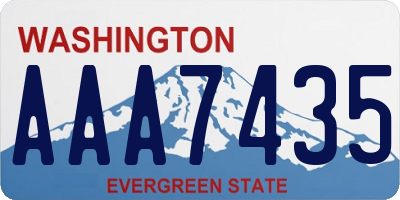 WA license plate AAA7435