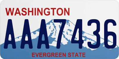 WA license plate AAA7436