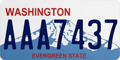 WA license plate AAA7437