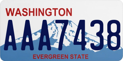 WA license plate AAA7438