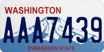 WA license plate AAA7439