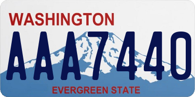 WA license plate AAA7440