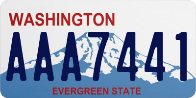 WA license plate AAA7441