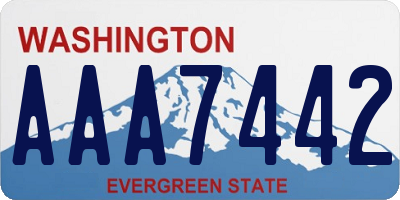 WA license plate AAA7442