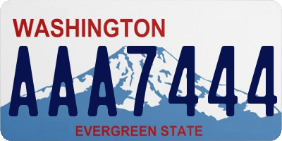 WA license plate AAA7444