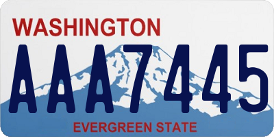 WA license plate AAA7445