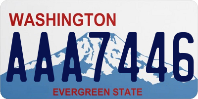 WA license plate AAA7446