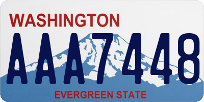 WA license plate AAA7448