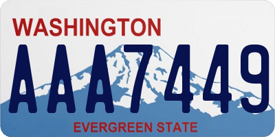 WA license plate AAA7449