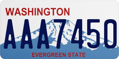 WA license plate AAA7450