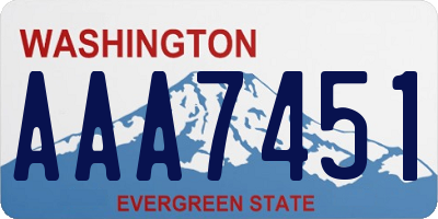 WA license plate AAA7451