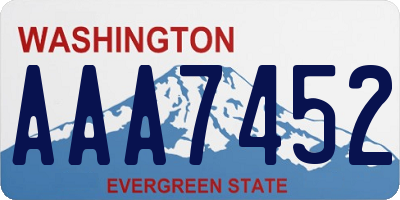 WA license plate AAA7452