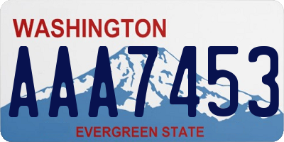 WA license plate AAA7453